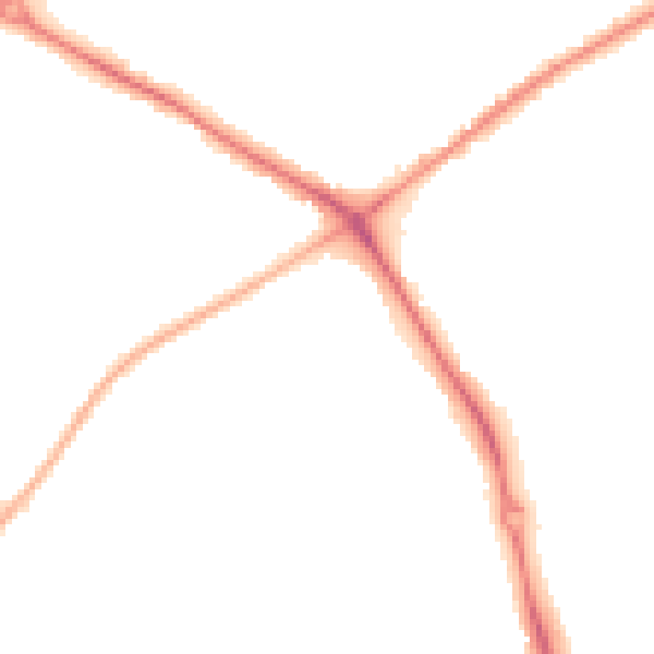 Night-time road noise heatmap for NG19 0AP