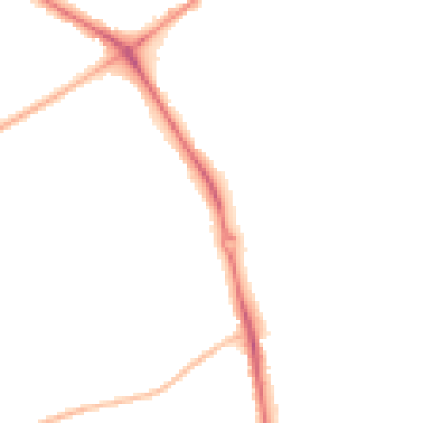 Night-time road noise heatmap for NG19 0AT
