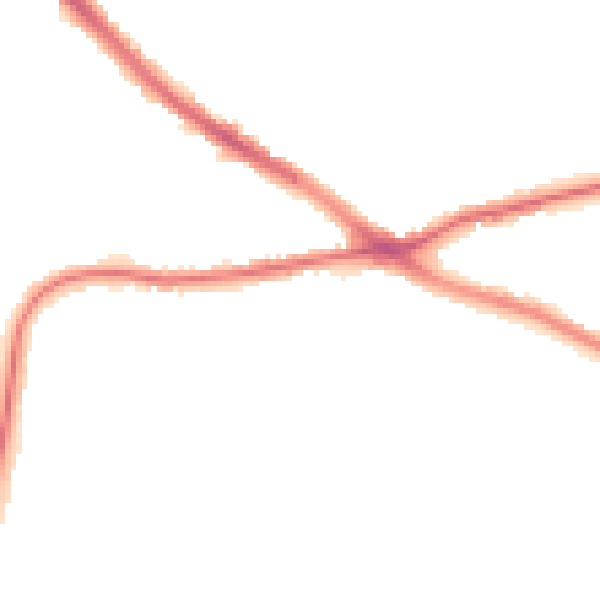 Night-time road noise heatmap for NG19 6NZ