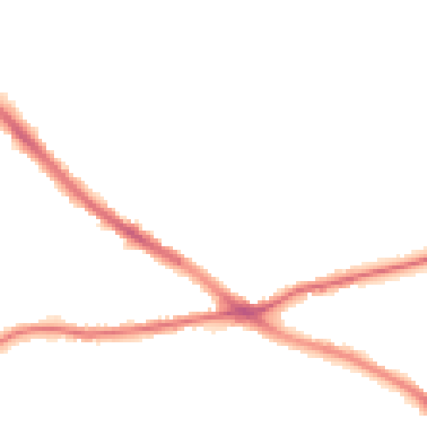 Night-time road noise heatmap for NG19 7HE