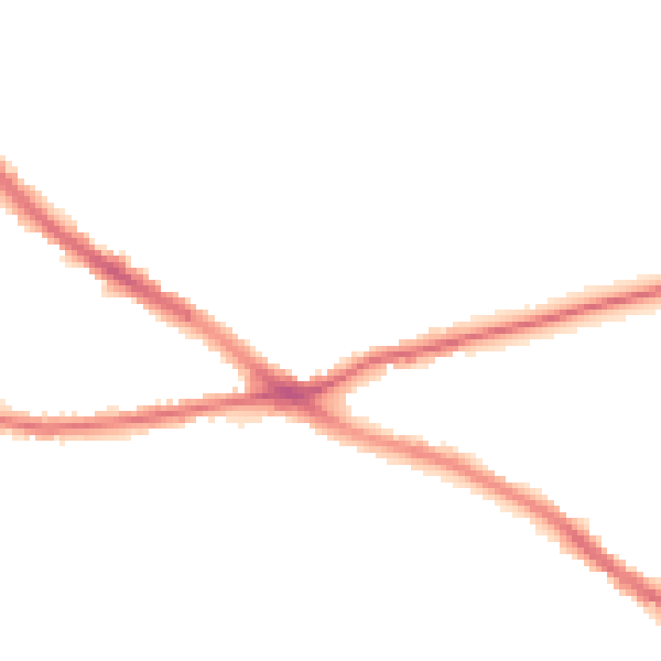 Night-time road noise heatmap for NG19 7HN