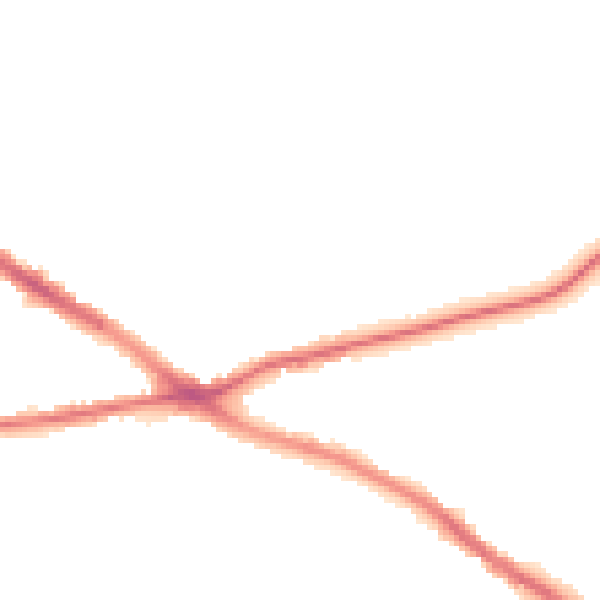 Night-time road noise heatmap for NG19 7HU