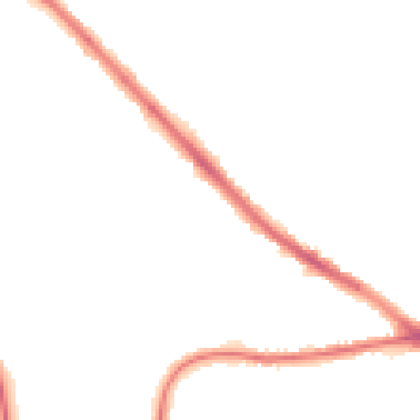Night-time road noise heatmap for NG19 7LD
