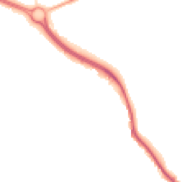 Night-time road noise heatmap for NG19 7SF