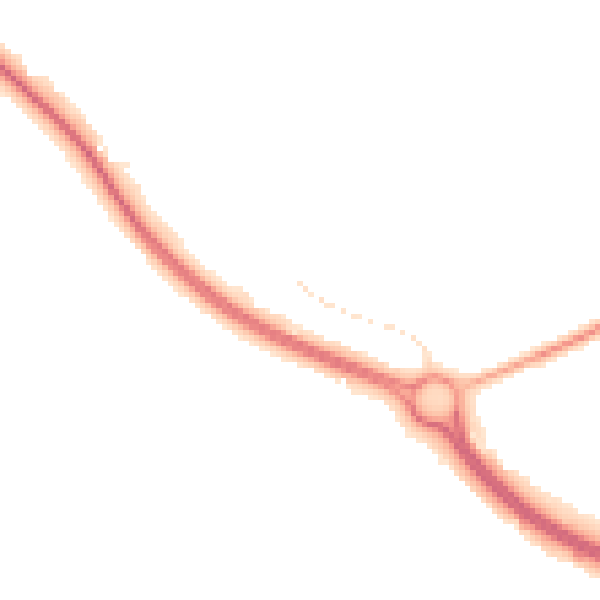 Night-time road noise heatmap for NG19 7ST