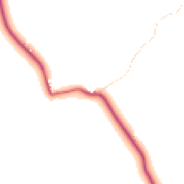 Daytime road noise heatmap for NG19 8GA