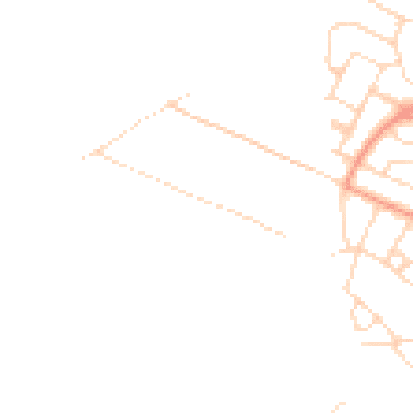 Daytime road noise heatmap for NG19 8SG