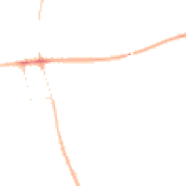 Night-time road noise heatmap for NG21 9QH