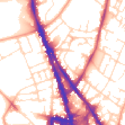Daytime road noise heatmap for NG3 1AJ