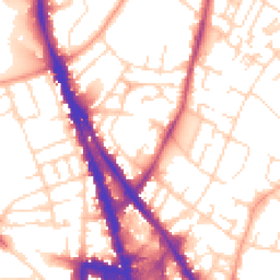 Daytime road noise heatmap for NG3 1AN
