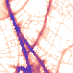 Daytime road noise heatmap for NG3 1AW