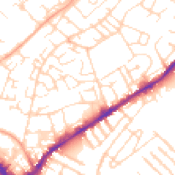 Daytime road noise heatmap for NG3 2HB