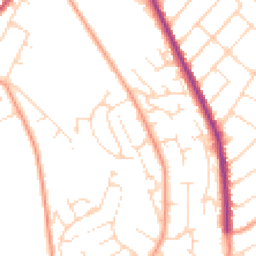 Daytime road noise heatmap for NG3 3BB