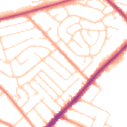Daytime road noise heatmap for NG3 5QD