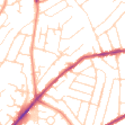 Daytime road noise heatmap for NG3 7DF