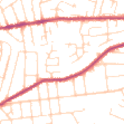 Daytime road noise heatmap for NG3 7HJ