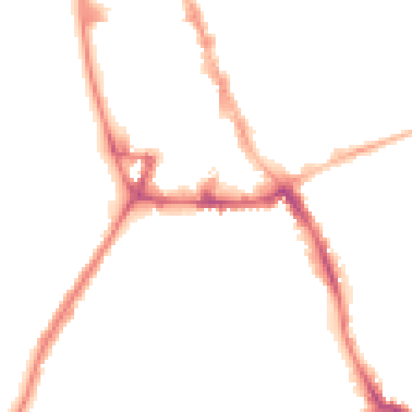 Night-time road noise heatmap for NG31 6BG