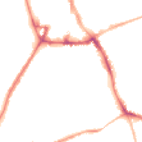 Night-time road noise heatmap for NG31 6BS