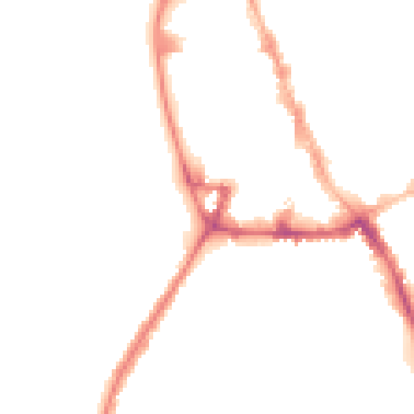 Night-time road noise heatmap for NG31 6LN