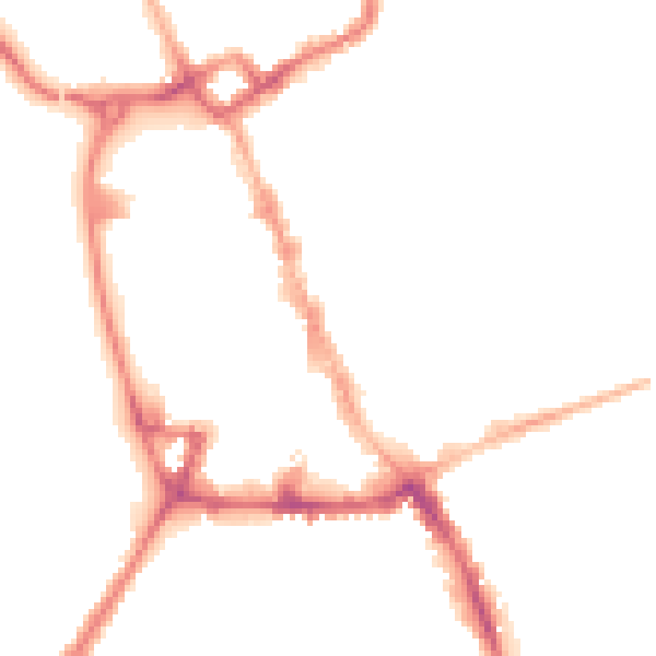 Night-time road noise heatmap for NG31 6SA