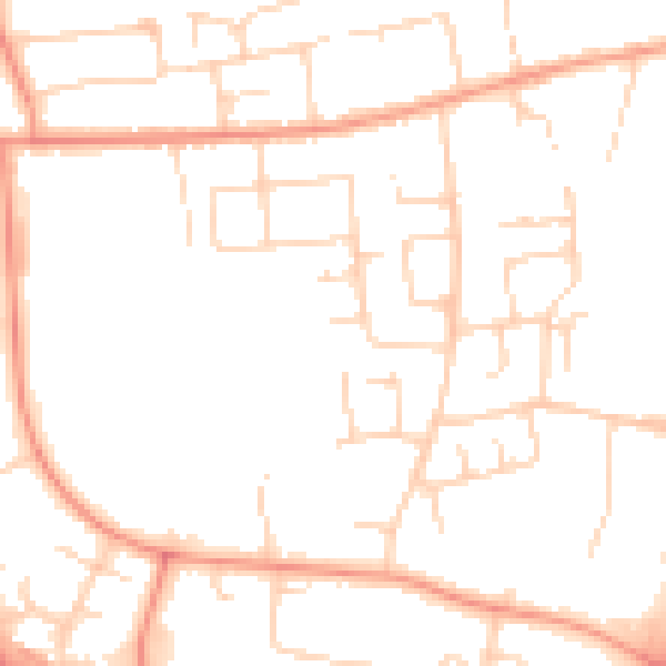 Daytime road noise heatmap for NG31 7PY