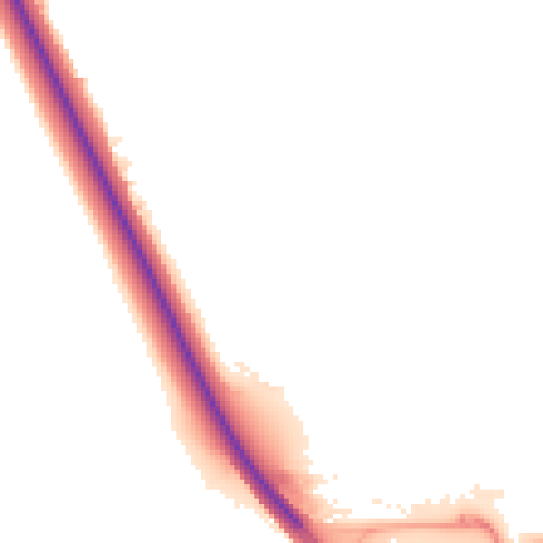 Night-time road noise heatmap for NG31 7XH