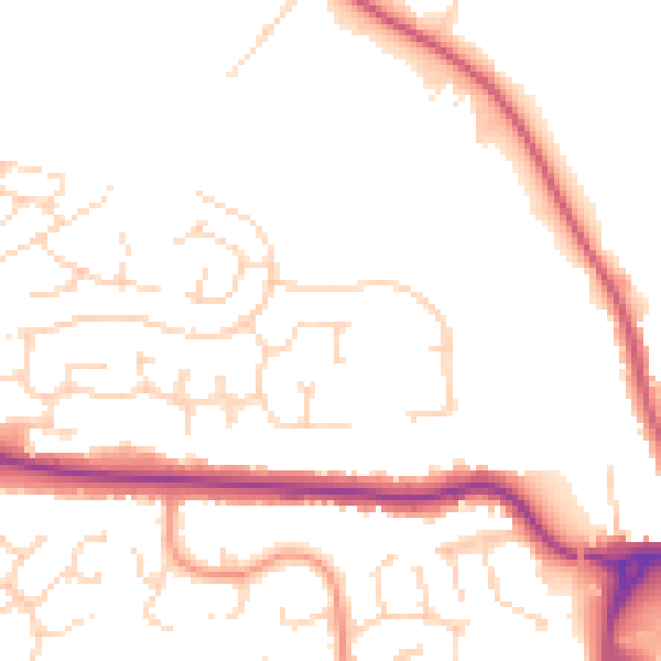 Daytime road noise heatmap for NG31 8UA