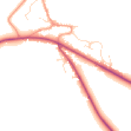 Daytime road noise heatmap for NG33 4NY