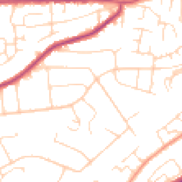 Daytime road noise heatmap for NG4 1AD