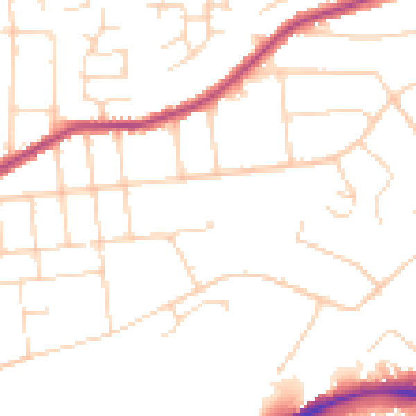 Daytime road noise heatmap for NG4 1AX