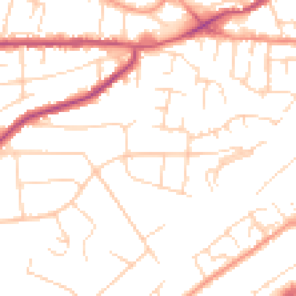 Daytime road noise heatmap for NG4 1BP