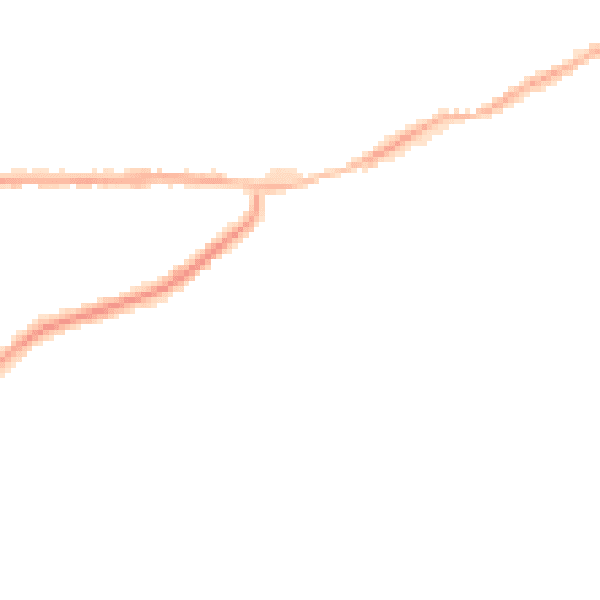 Night-time road noise heatmap for NG4 1DN