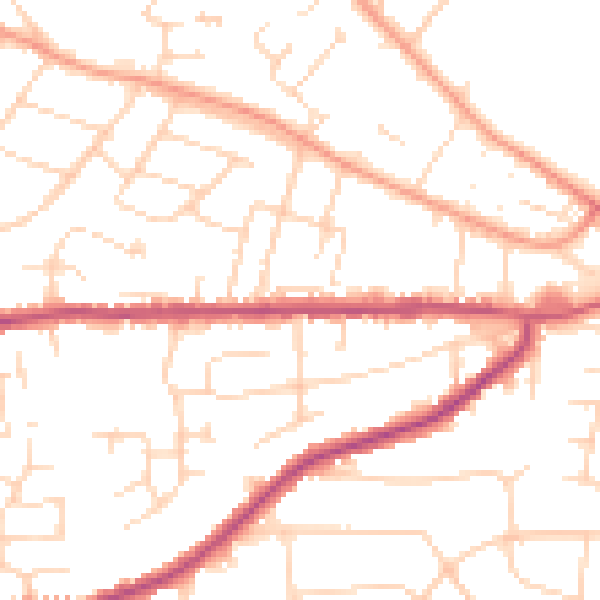 Daytime road noise heatmap for NG4 1FQ