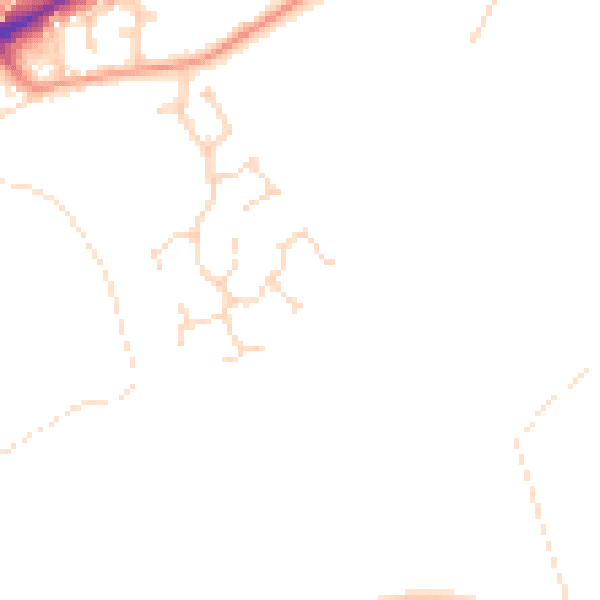 Daytime road noise heatmap for NG4 2DF