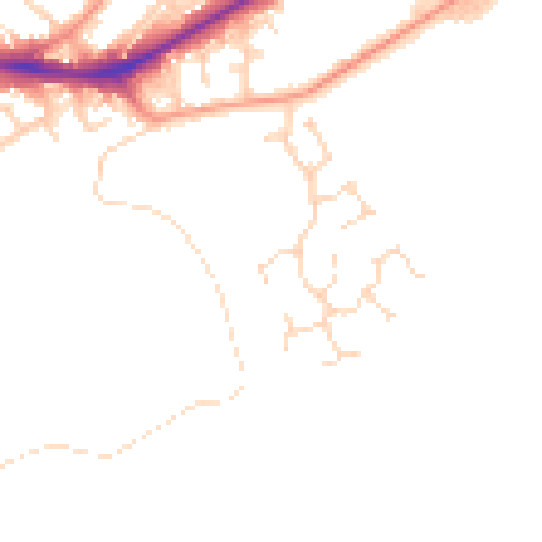 Daytime road noise heatmap for NG4 2ES