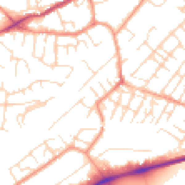Daytime road noise heatmap for NG4 2FT