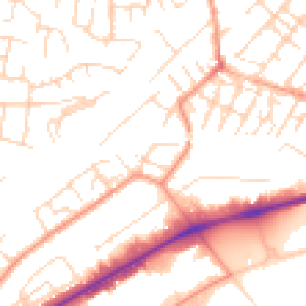 Daytime road noise heatmap for NG4 2GD