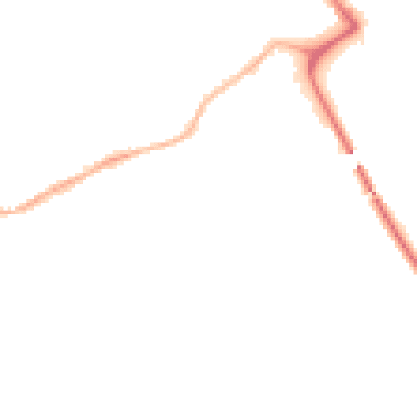 Night-time road noise heatmap for NG4 2PU