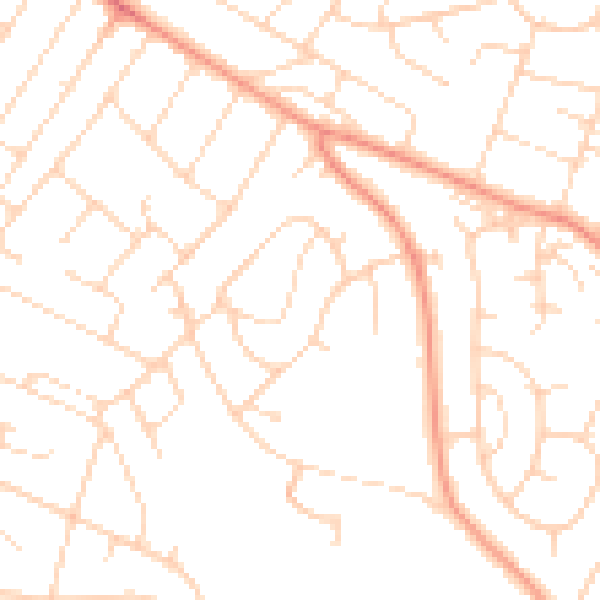 Daytime road noise heatmap for NG4 3QD