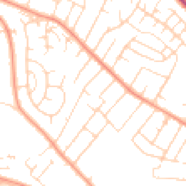 Daytime road noise heatmap for NG4 3RQ