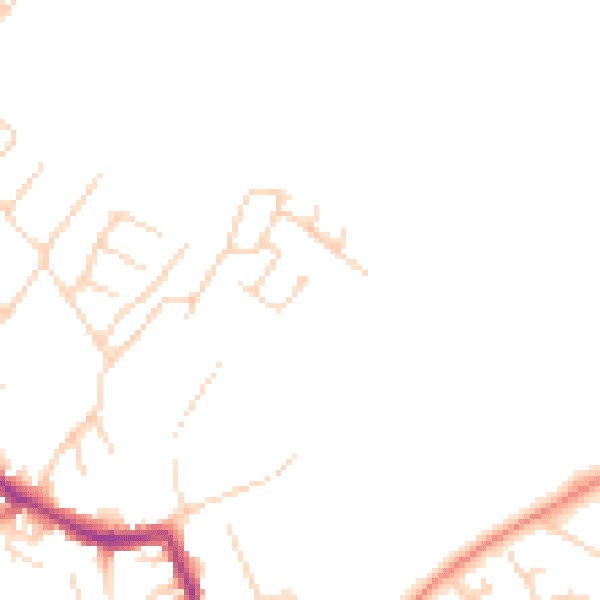 Daytime road noise heatmap for NG4 4AU