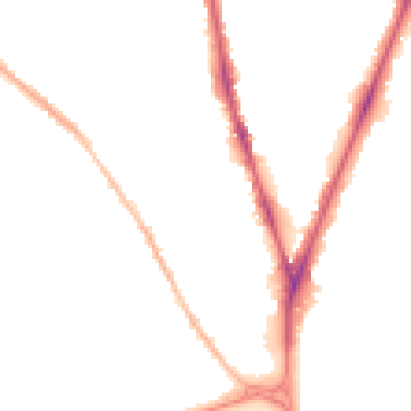 Night-time road noise heatmap for NG5 1BY