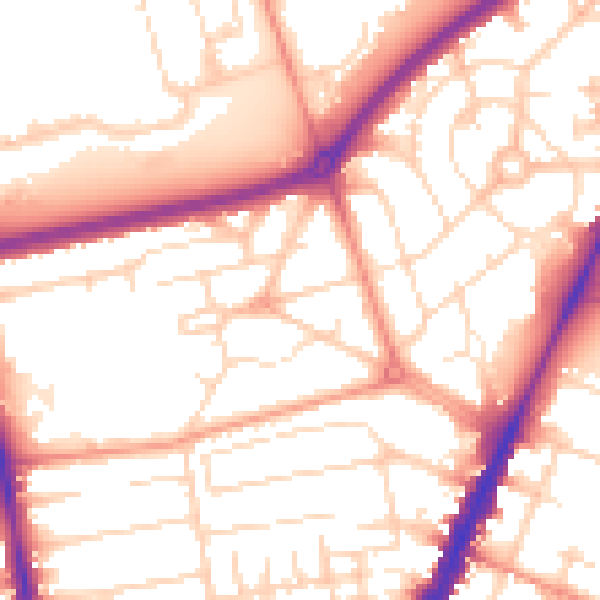 Daytime road noise heatmap for NG5 3DP
