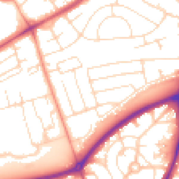 Daytime road noise heatmap for NG5 3GT