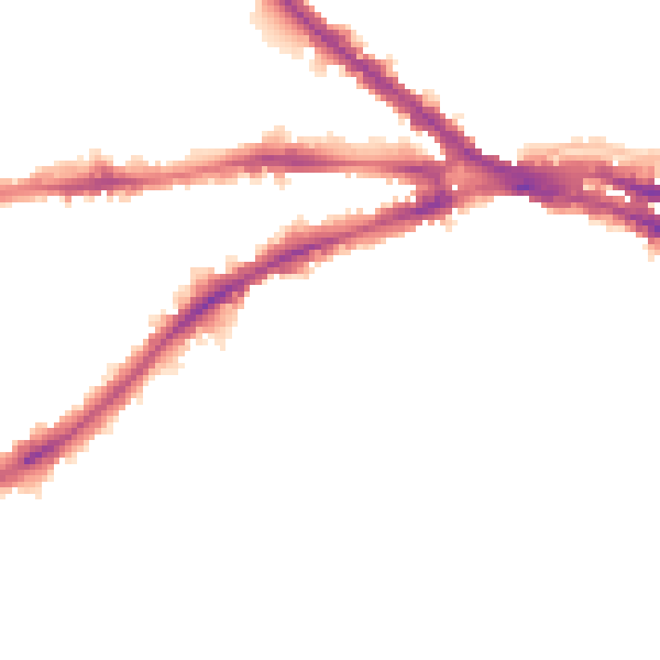 Night-time road noise heatmap for NG7 1AB