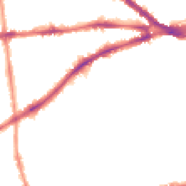 Night-time road noise heatmap for NG7 1AS