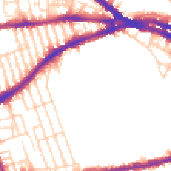 Daytime road noise heatmap for NG7 1BG