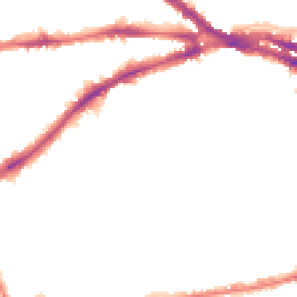 Night-time road noise heatmap for NG7 1BG