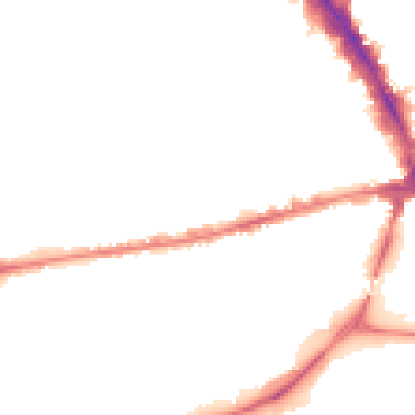 Night-time road noise heatmap for NG7 1DG