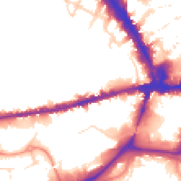 Daytime road noise heatmap for NG7 1DL